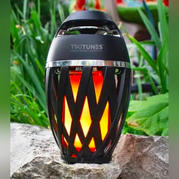 TikiTunes Portable Speaker with Ambient Flame Light Water Resistant - Picture 1 of 11